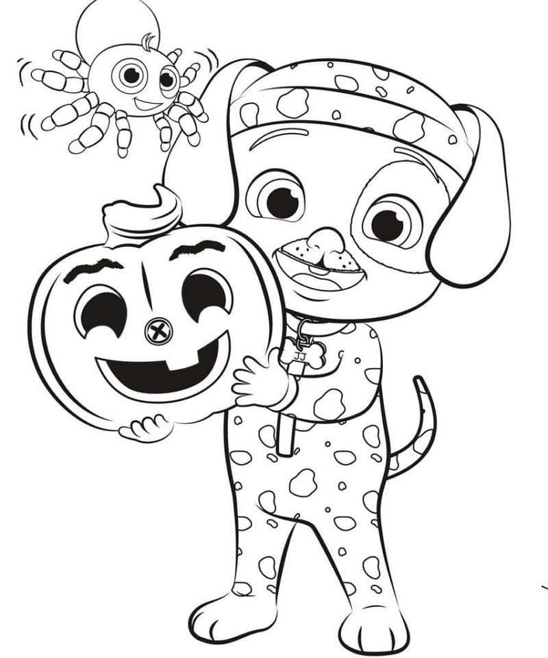 Desenho de Cocomelon com Amigos para Colorir Pdf e Pintar