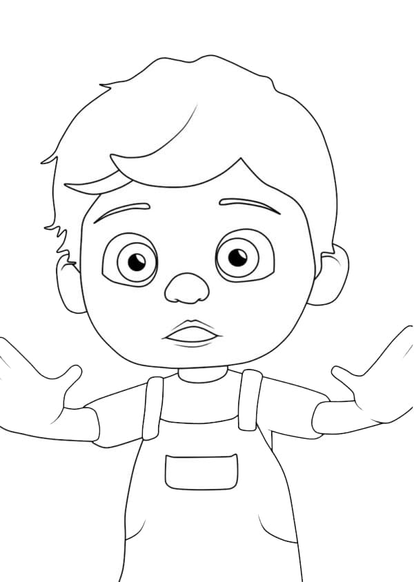 Desenho de Cocomelon Simples para Imprimir Lápis de Cor e Pintar