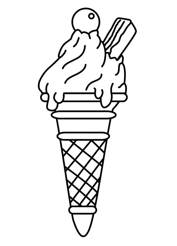 Desenho de Comida para Imprimir Lápis de Cor e Pintar