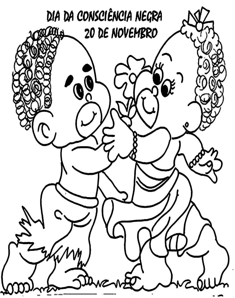 Desenho de Consciência Negra para Pintar Pdf Grátis