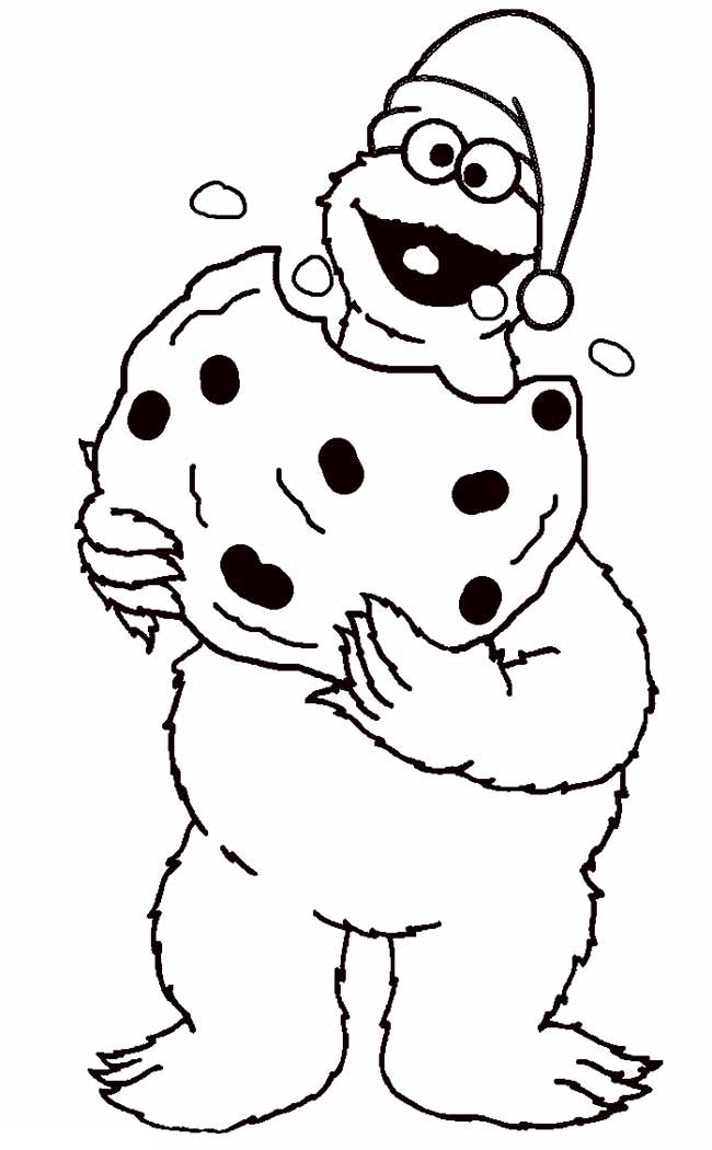 Desenho de Cookie Monster para Colorir Pdf e Pintar