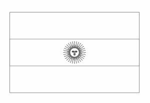Desenho Bandeira Argentina Copa do Mundo para Colorir 300×207