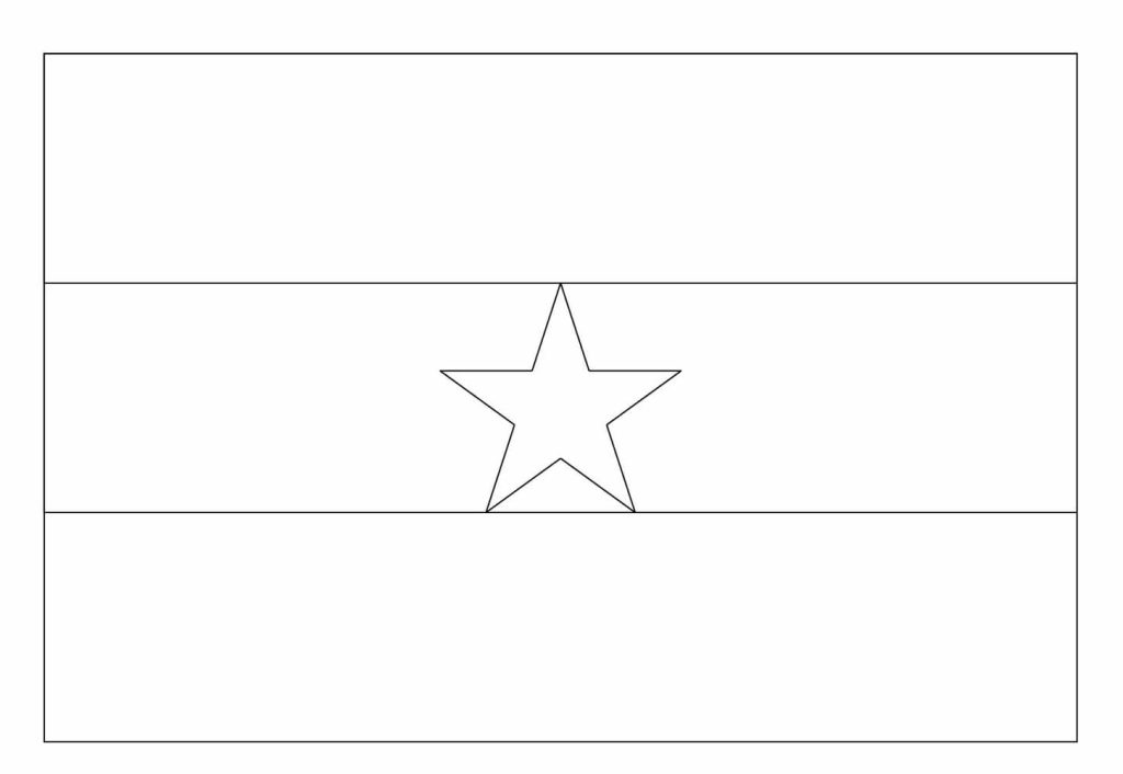 Desenho Bandeira de Gana da Copa do Mundo para Colorir 1024×706