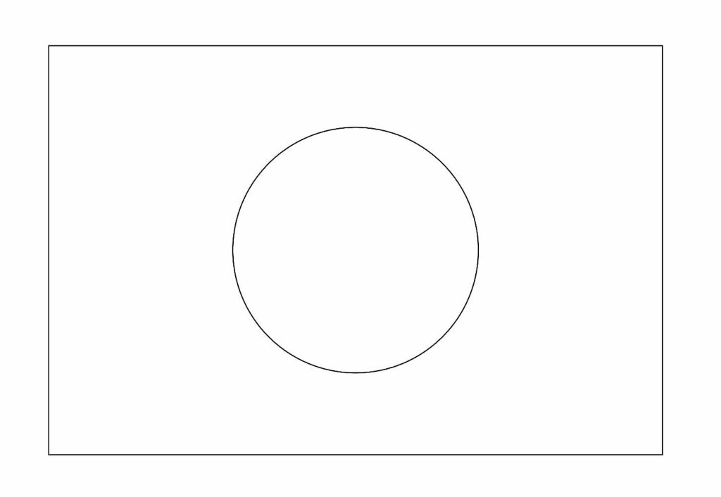 Desenho Bandeira do Japão Copa do Mundo para Colorir 1024×706