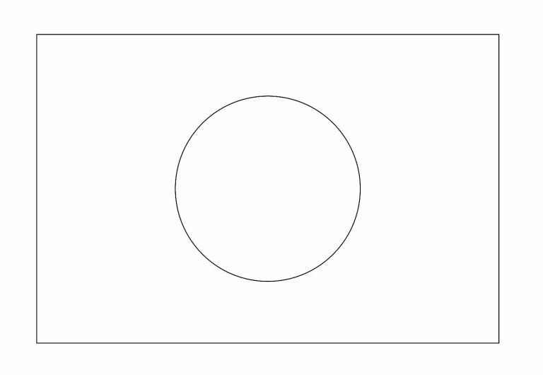 Desenho Bandeira do Japão Copa do Mundo para Colorir 768×530