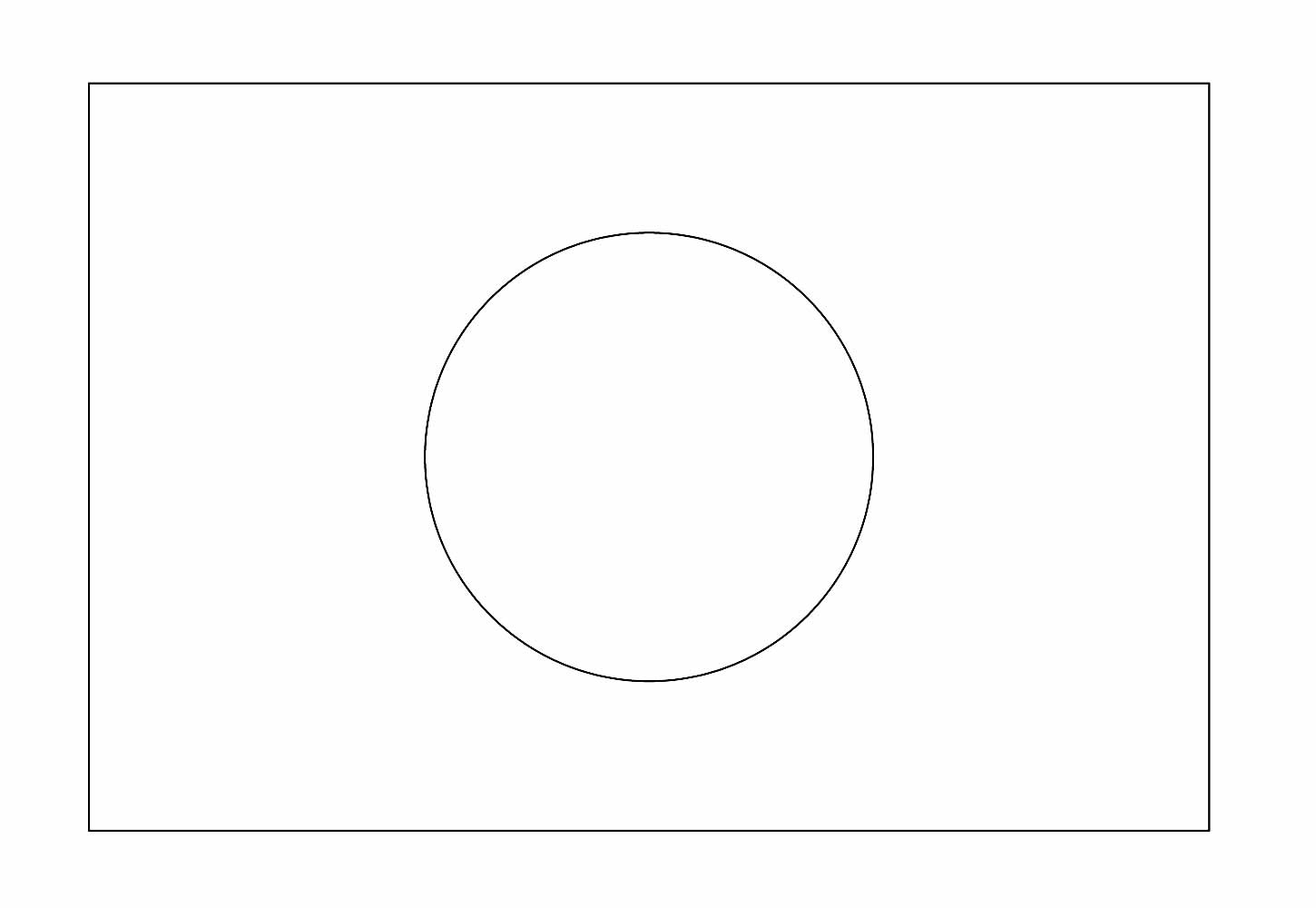 Desenho Bandeira do Japão Copa do Mundo para Colorir e Pintar