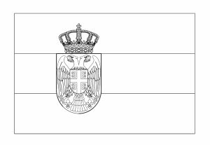 Desenho Bandeira Servia Copa do Mundo para Colorir 300×207
