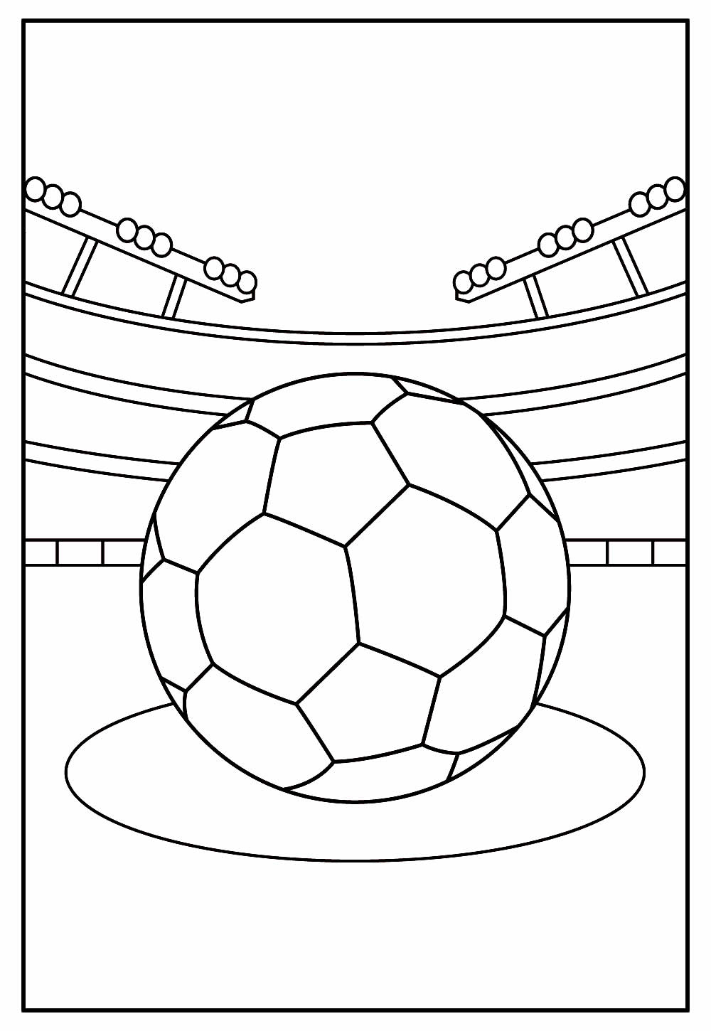 Desenho Bola de Futebol da Copa do Mundo para Colorir e Pintar