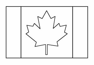 Desenho da Copa do Mundo Bandeira Canadá para Colorir 300×207