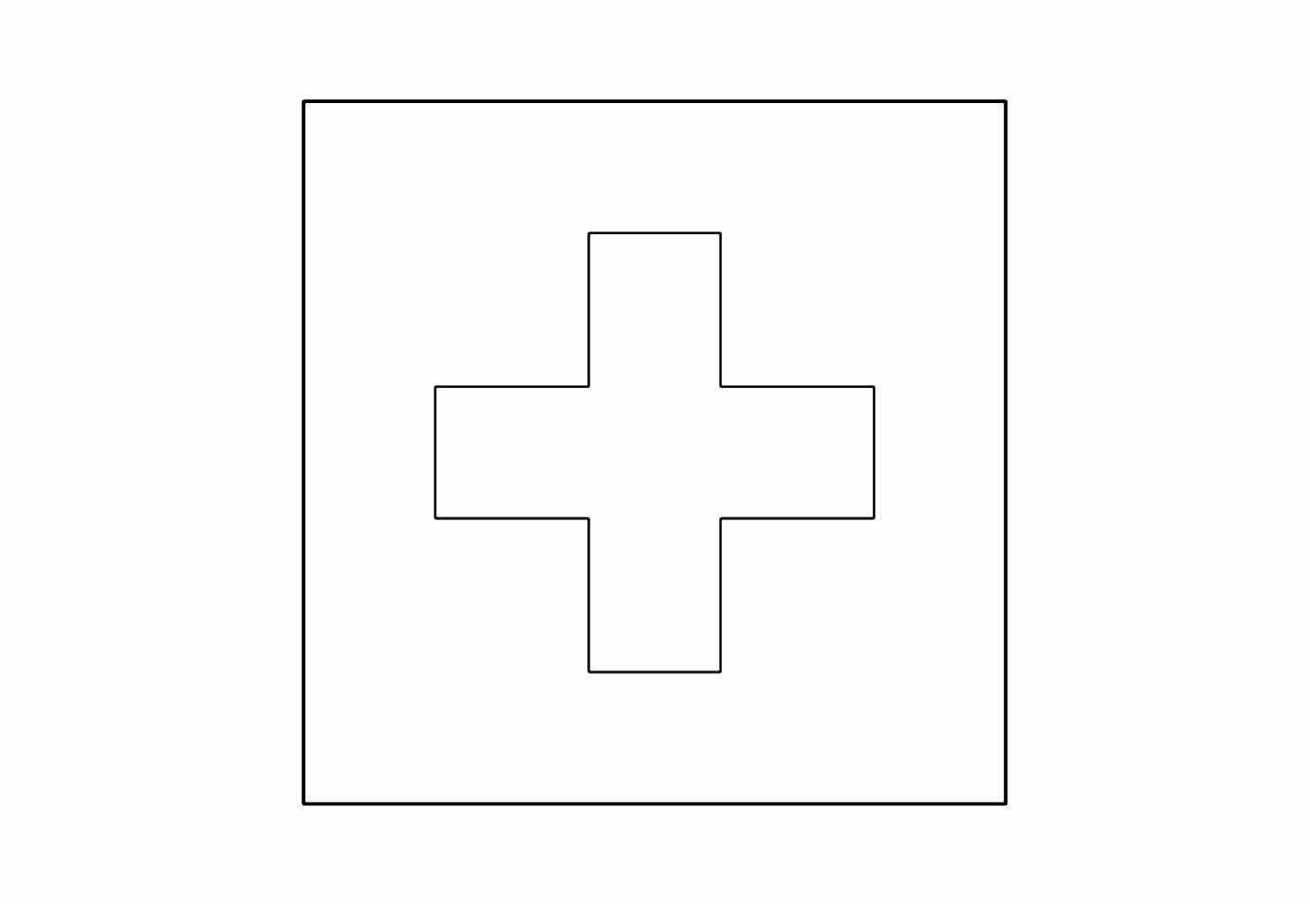 Desenho da Copa do Mundo Bandeira da Suíça para Colorir e Pintar