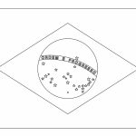 Desenho da Copa do Mundo Bandeira do Brasil para Colorir 150×150