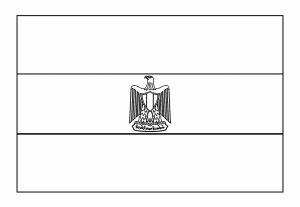 Desenho da Copa do Mundo Bandeira do Egito para Colorir 300×207