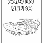 Desenho da Copa do Mundo Estádio de Futebol para Colorir 150×150