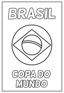 Desenho do Brasil na Copa do Mundo para Colorir 207×300