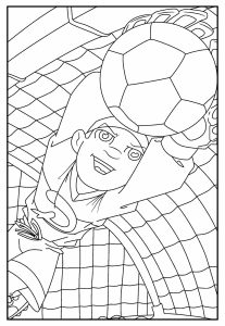 Desenho Goleiro Incrível da Copa do Mundo para Colorir 207×300