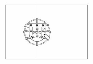 Desenho Imprimivel Bandeira de Portugal da Copa do Mundo para Colorir 300×207