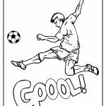 Desenho Jogador Fazendo Gol na Copa do Mundo para Colorir 150×150