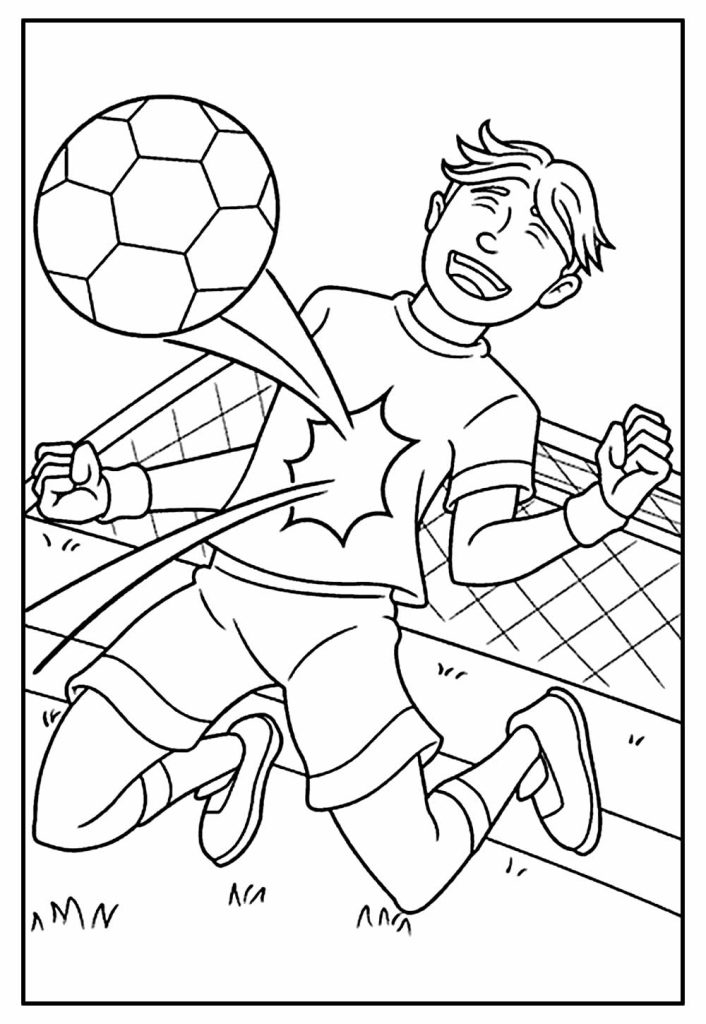 Desenho Jogador Habilidoso da Copa do Mundo para Colorir 706×1024