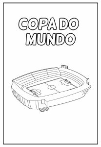 Desenho Simples de Estádio da Copa do Mundo para Colorir Grátis 207×300