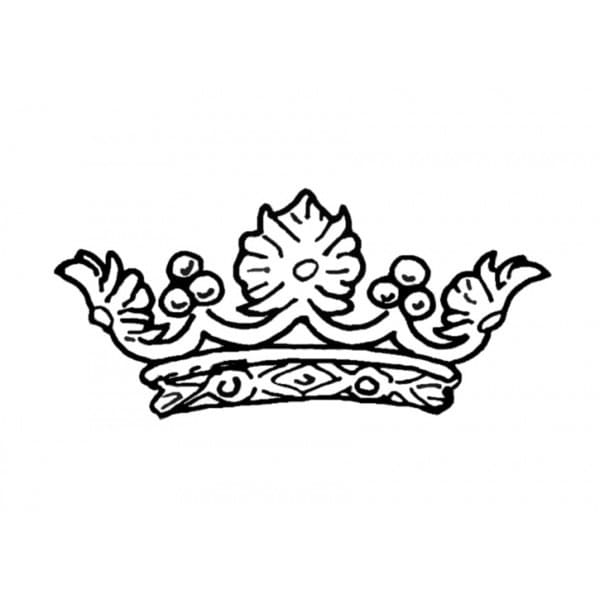 Desenho de Corôa de Casamento para Imprimir e Pintar