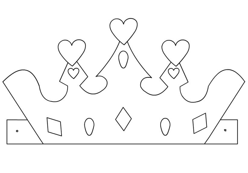 Desenho de Corôa Engracada para Pintar Giz de Cera