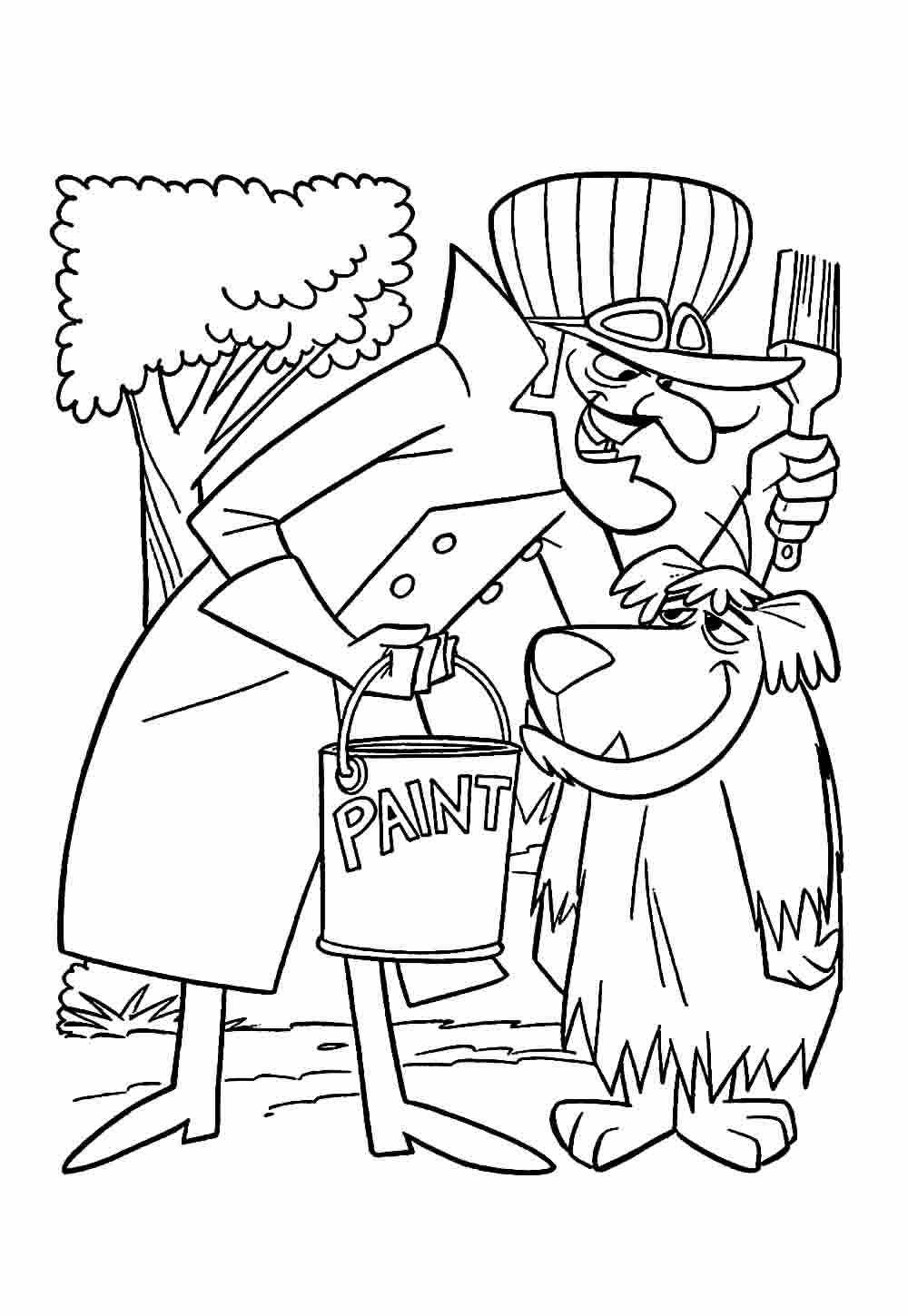 Desenho de Corrida Maluca em Pista para Imprimir e Pintar