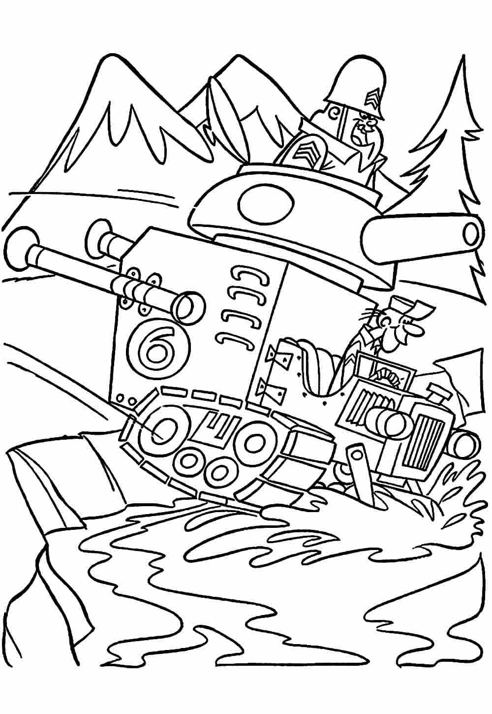 Desenho de Corrida Maluca para Colorir Pdf e Pintar