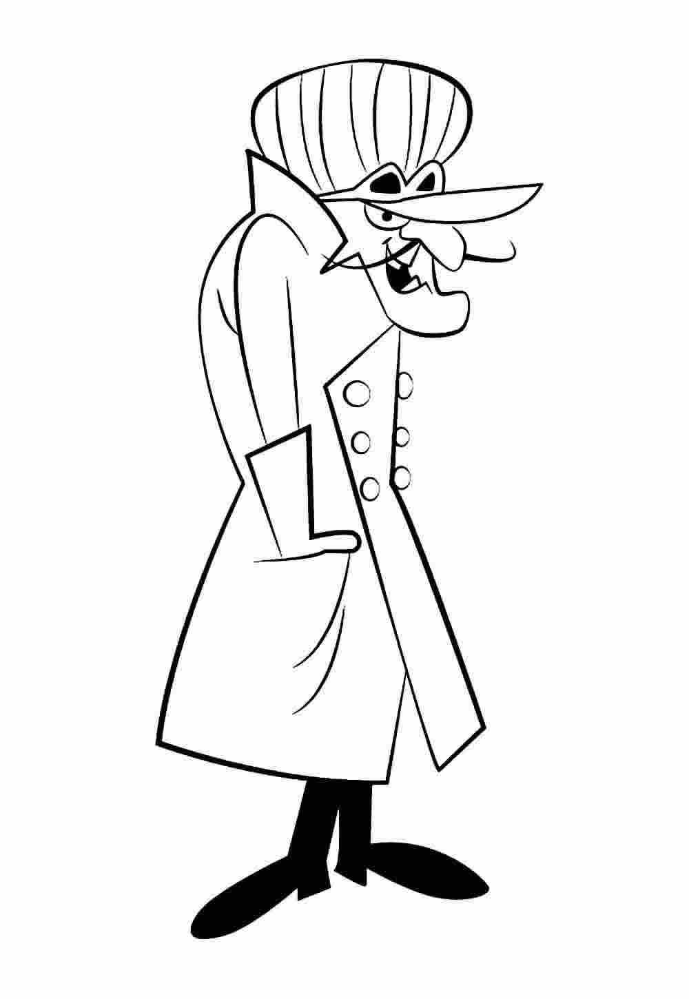 Desenho de Corrida Maluca para Pintar Giz de Cera