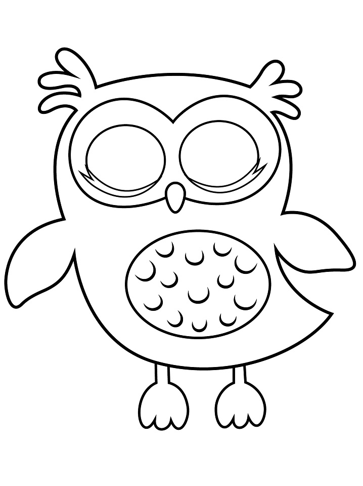 Desenho de Coruja Detalhada para Colorir Pdf e Pintar