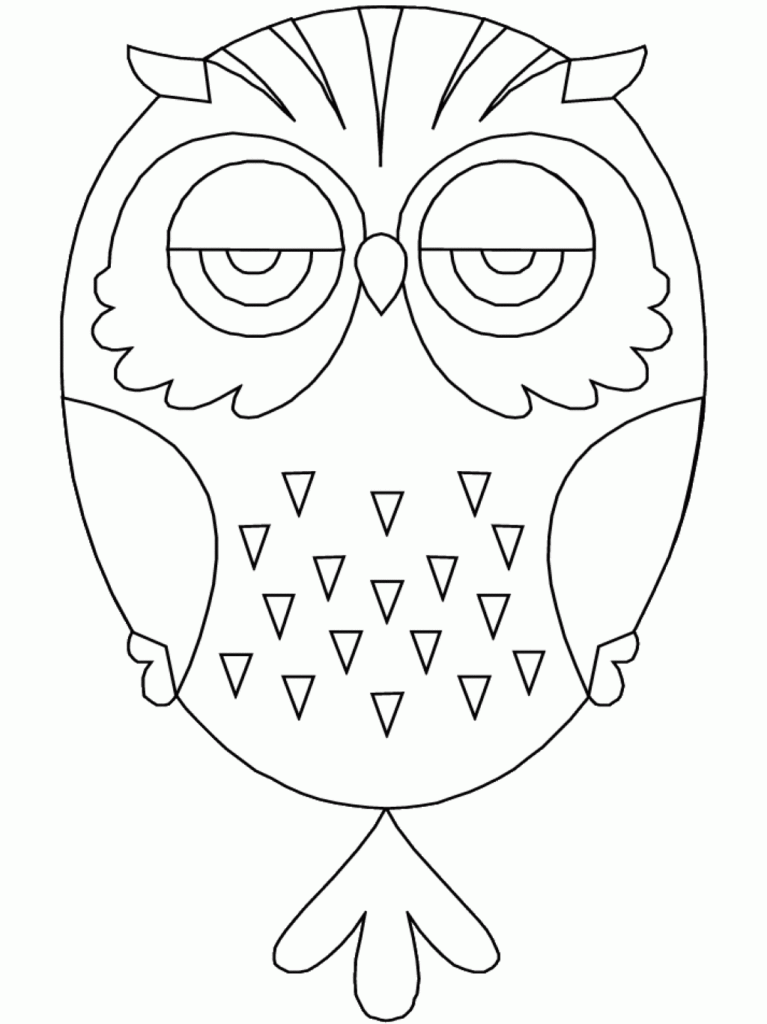 Desenho de Coruja para Colorir Pdf e Pintar