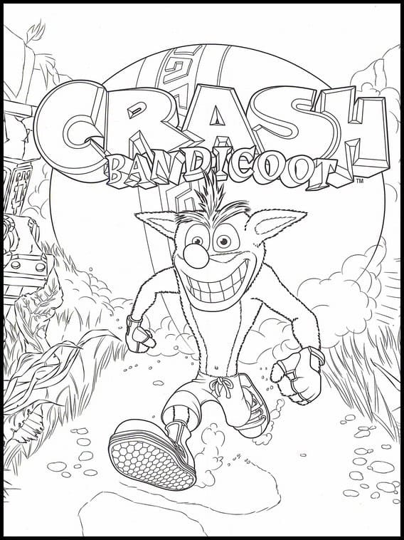 Desenho de Crash Bandicoot e Pintar