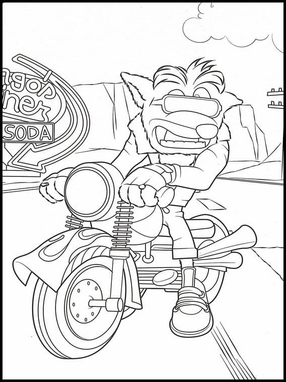 Desenho de Jogo Crash para Colorir e Pintar