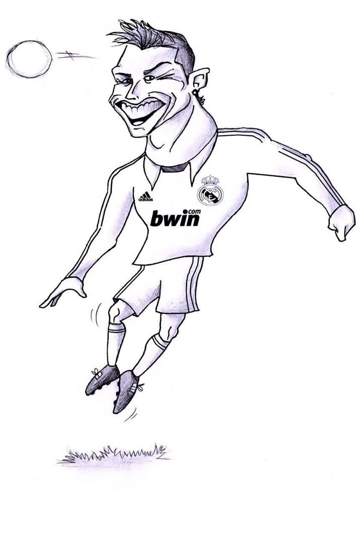 Desenho de Cristiano Ronaldo para Imprimir Lápis de Cor e Pintar