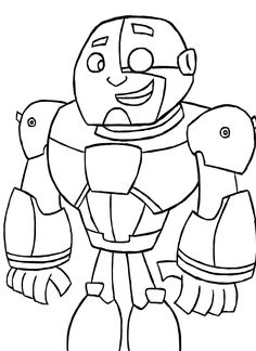 Desenho de Cyborg para Colorir