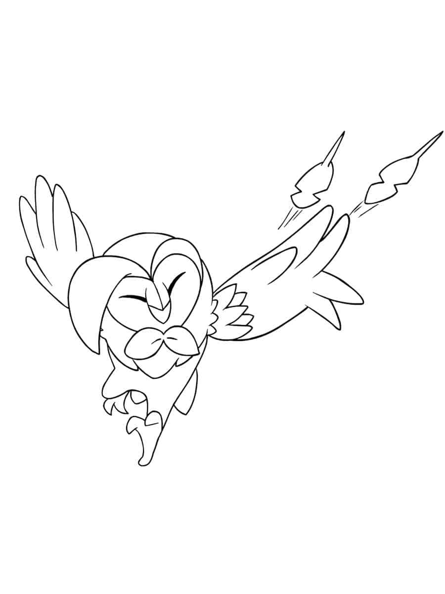Desenhos de Dartrix Pokemon para Colorir