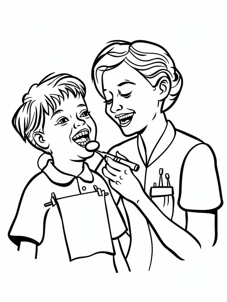 Desenhos de Foto de Dentista para Colorir e Pintar