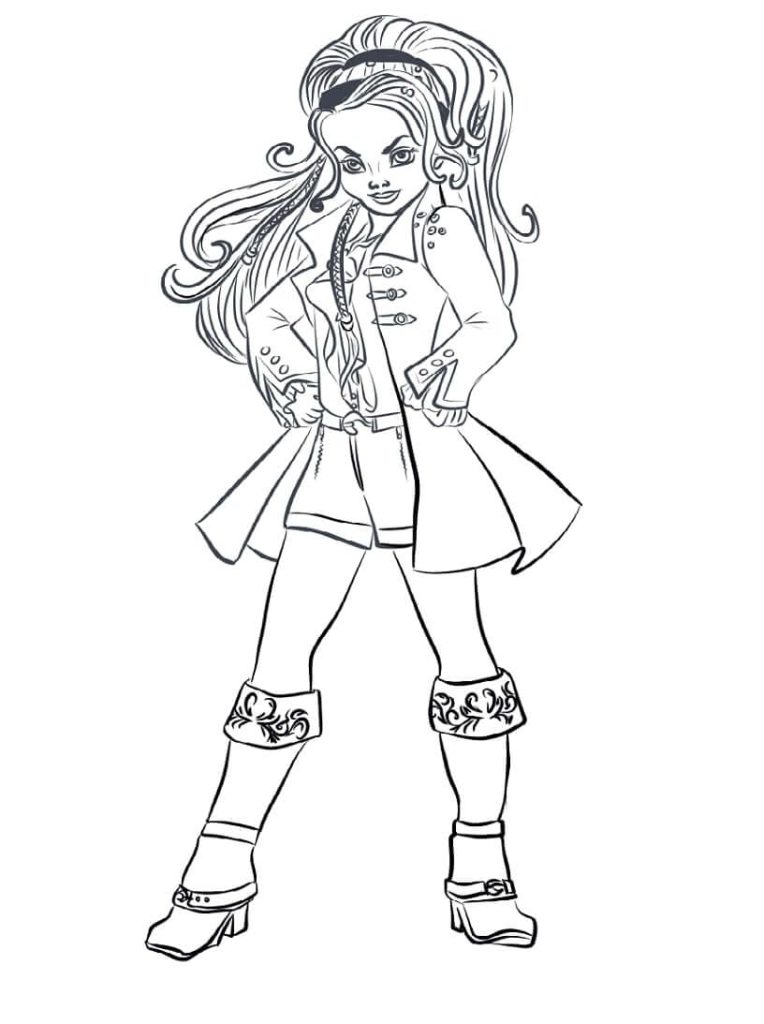 Desenho Cj Hook de Descendentes para Colorir