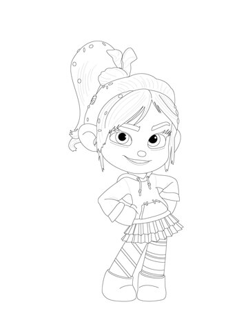 Desenho de Vanellope e Pintar