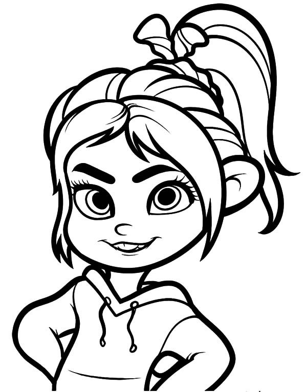 Desenho de Vanellope para Colorir e Pintar