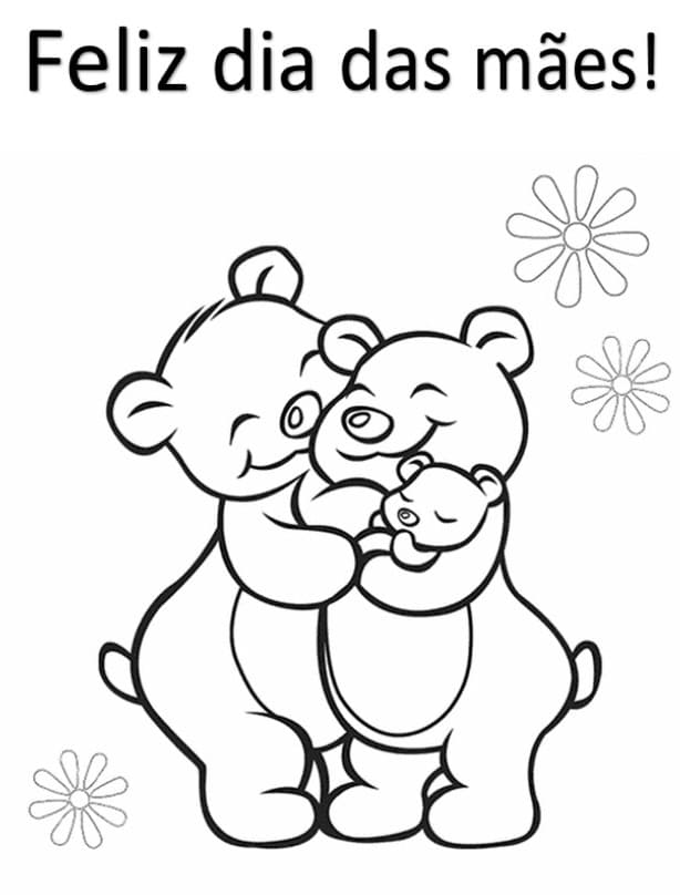 Desenho de Dia das Mães Imprimivel Download e Pintar