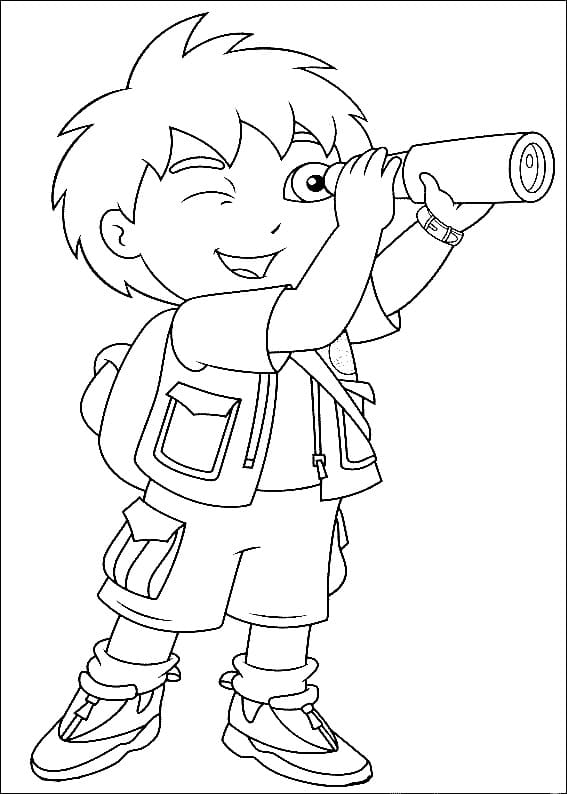 Desenhos de Diego Dora Aventureira para Colorir
