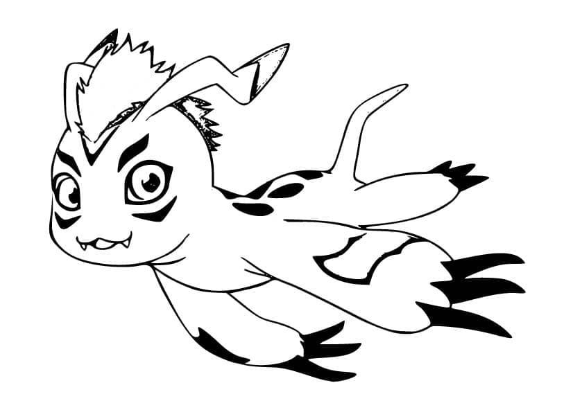 Desenho de Digimon Gomamon para Colorir e Pintar