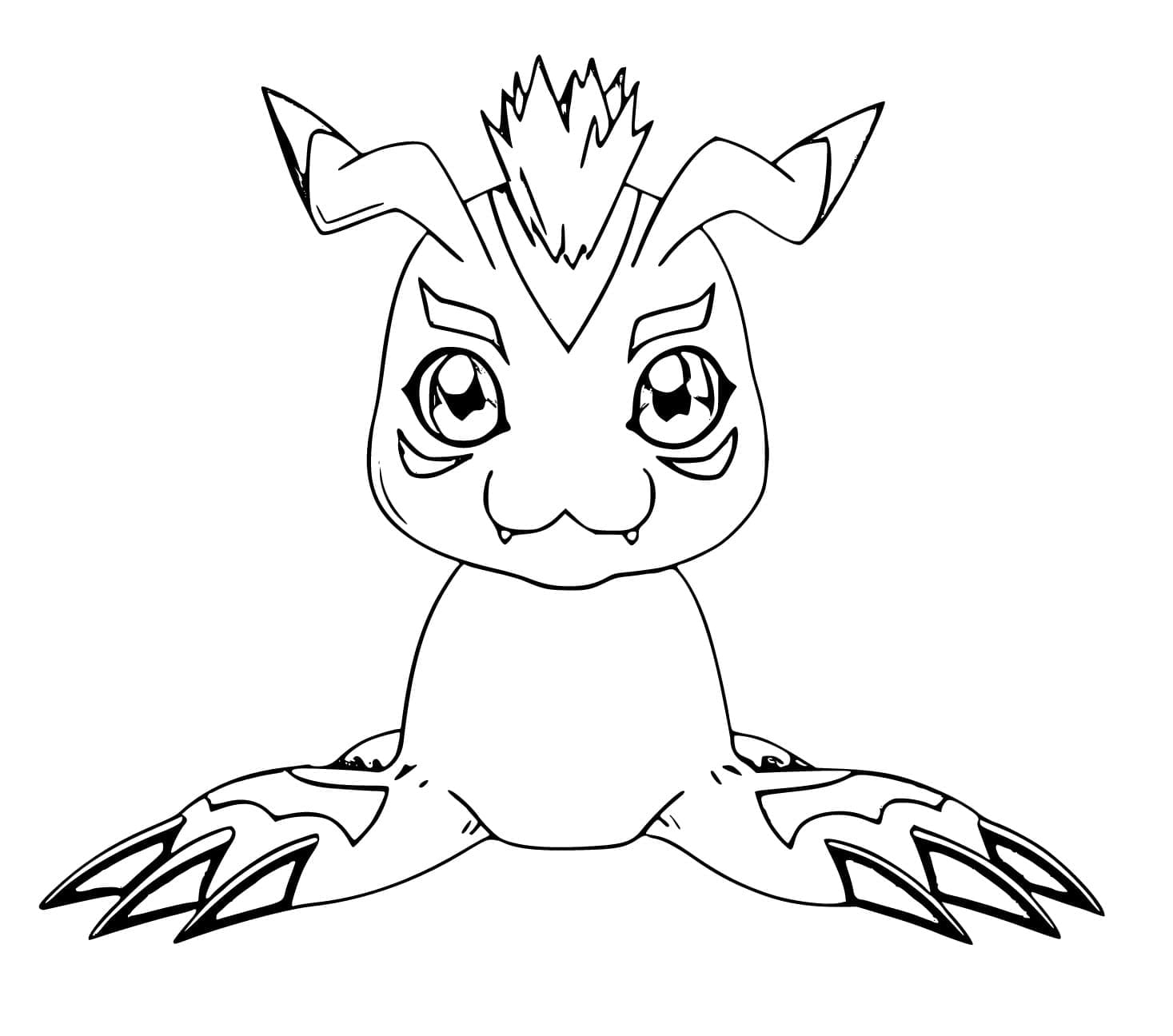 Desenho de Gomamon Digimon para Colorir e Pintar