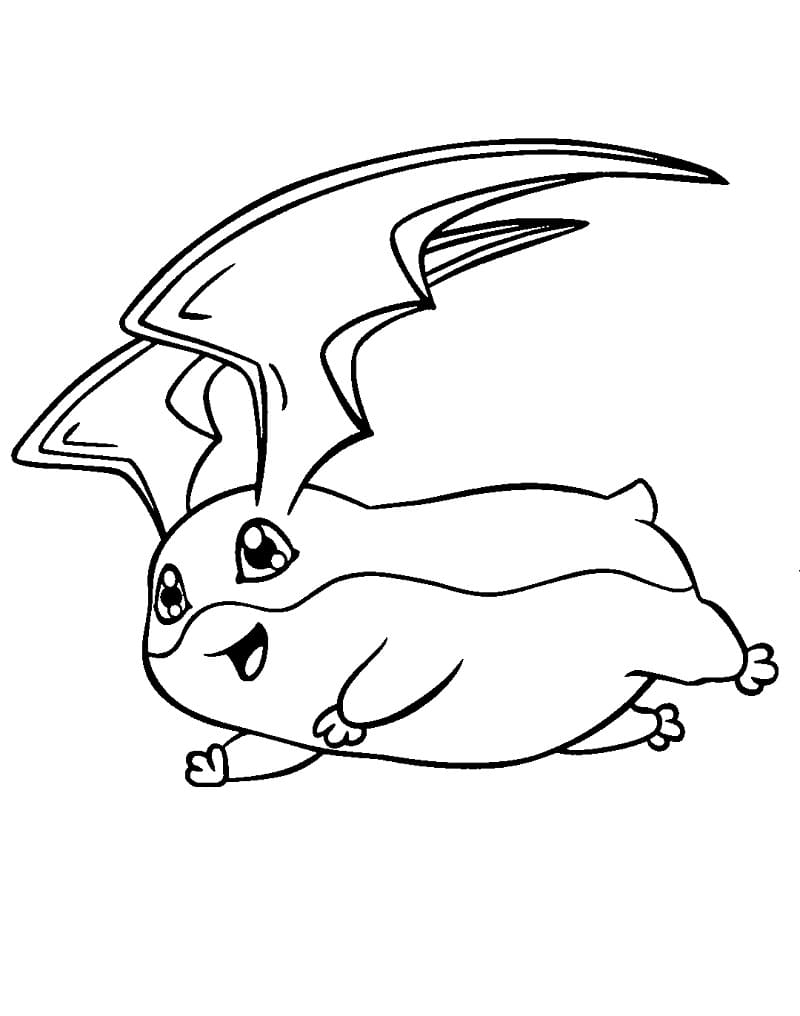 Desenho de Patamon Grátis para Crianças para Colorir e Pintar