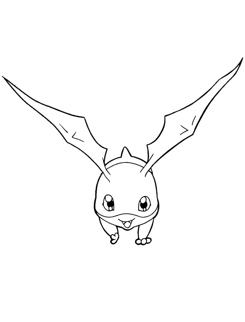 Desenho de Patamon de Digimon para Colorir e Pintar
