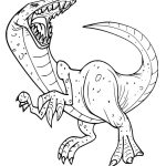 Desenho de Alossauro com Garras para Imprimir e Pintar 150×150