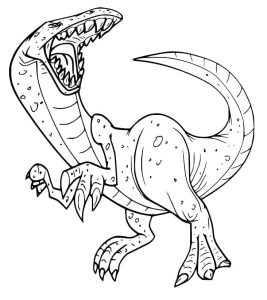 Desenho de Alossauro com Garras para Imprimir e Pintar 267×300