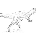 Desenho de Alossauro Correndo para Colorir 150×150