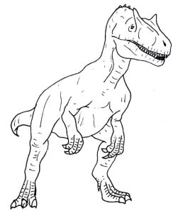 Desenho de Alossauro de Jurassic World para Colorir 251×300