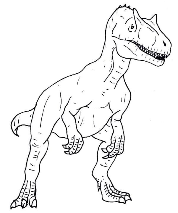 Desenho de Alossauro de Jurassic World para Colorir e Pintar